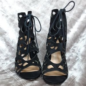 Aldo Black Strappy Heels